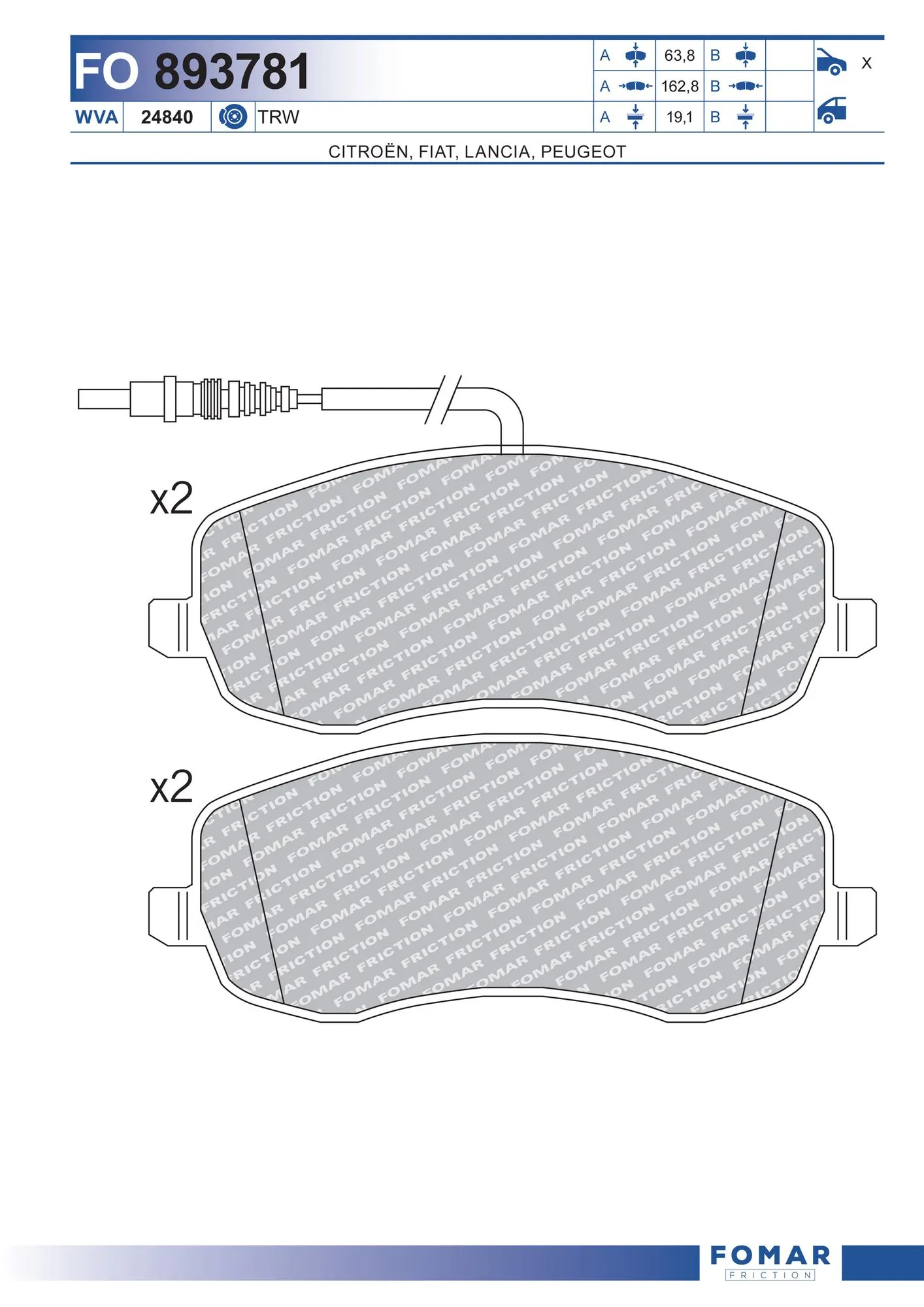 Brake Pad Set, disc brake